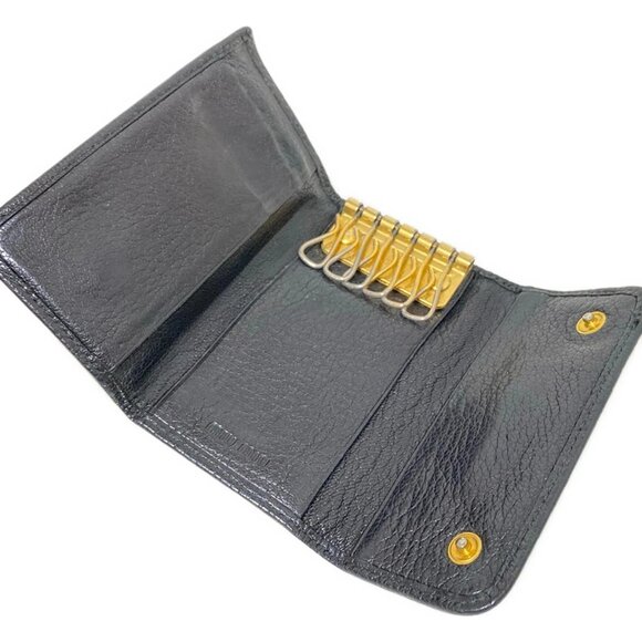 Miumiu Black Leather Key Case bran-116-090325 - Picture 5 of 9